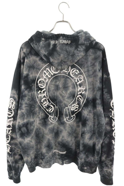 Chrome Hearts Back Horseshoe Sleeve Logo Hoodie Black Size L