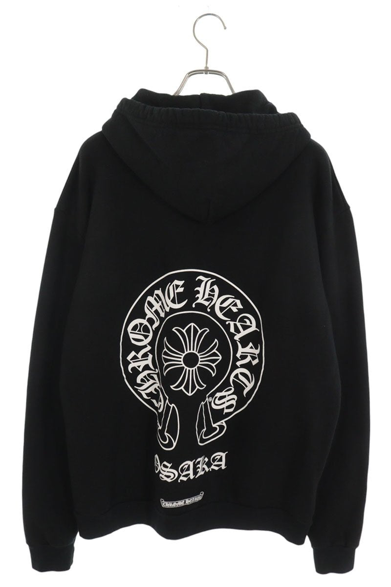 Chrome Hearts Osaka Ltd. Back Horseshoe Hoodie Black Size M