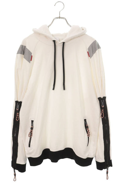 Burberry 20AW Zip Design Pullover Hoodie White Size L