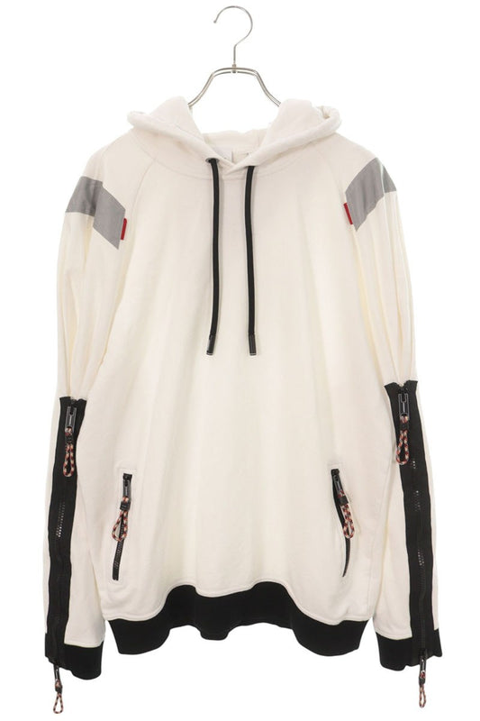 Burberry 20AW Zip Design Pullover Hoodie White Size L