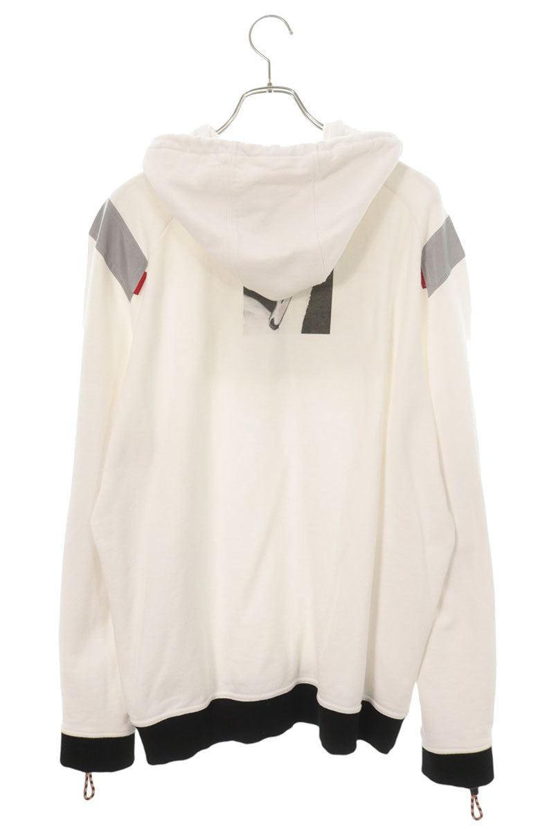 Burberry 20AW Zip Design Pullover Hoodie White Size L