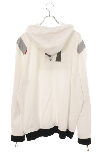 Burberry 20AW Zip Design Pullover Hoodie White Size L