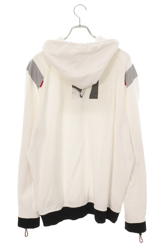 Burberry 20AW Zip Design Pullover Hoodie White Size L