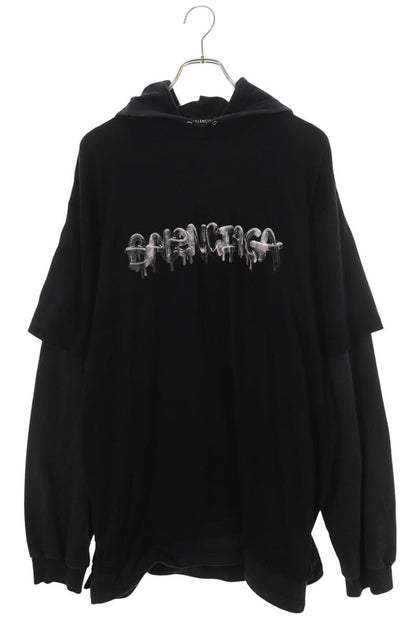 BALENCIAGA 22SS Slime Logo Layered Hoodie Multi Size M