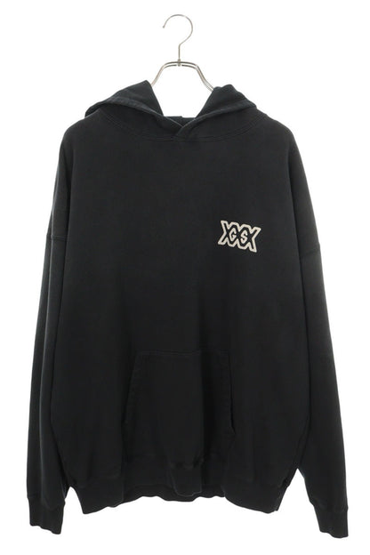 GOD SELECTION XXX 26SS Logo Print Hoodie Black Size XL
