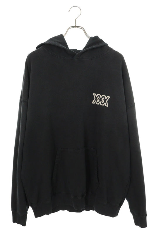 GOD SELECTION XXX 26SS Logo Print Hoodie Black Size XL