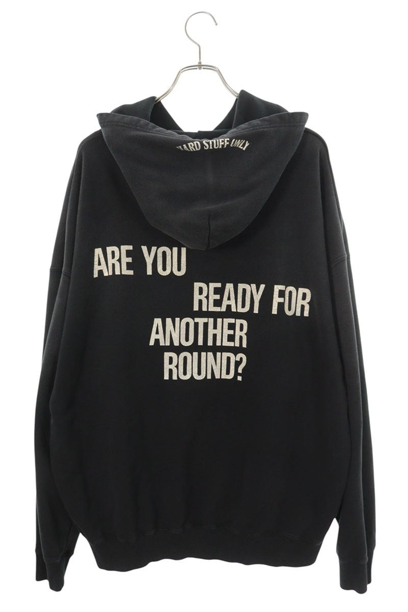 GOD SELECTION XXX 26SS Logo Print Hoodie Black Size XL