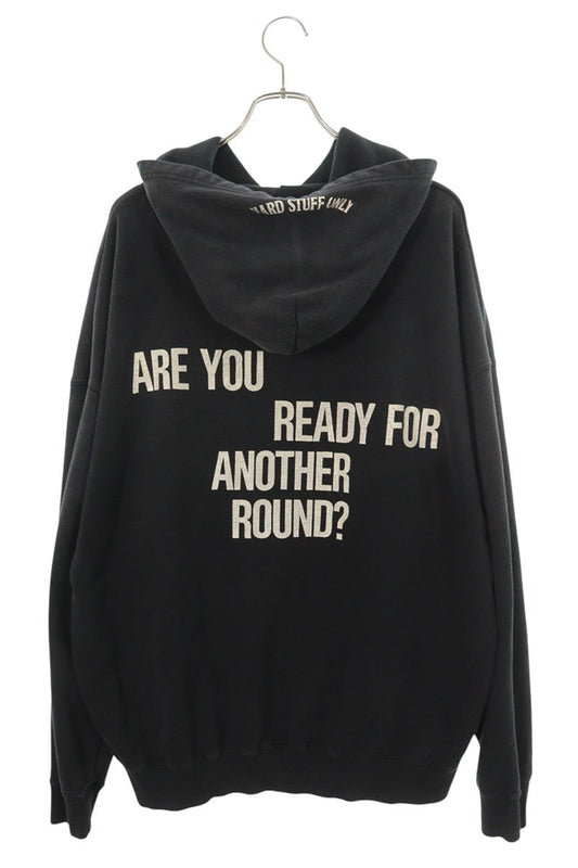 GOD SELECTION XXX 26SS Logo Print Hoodie Black Size XL