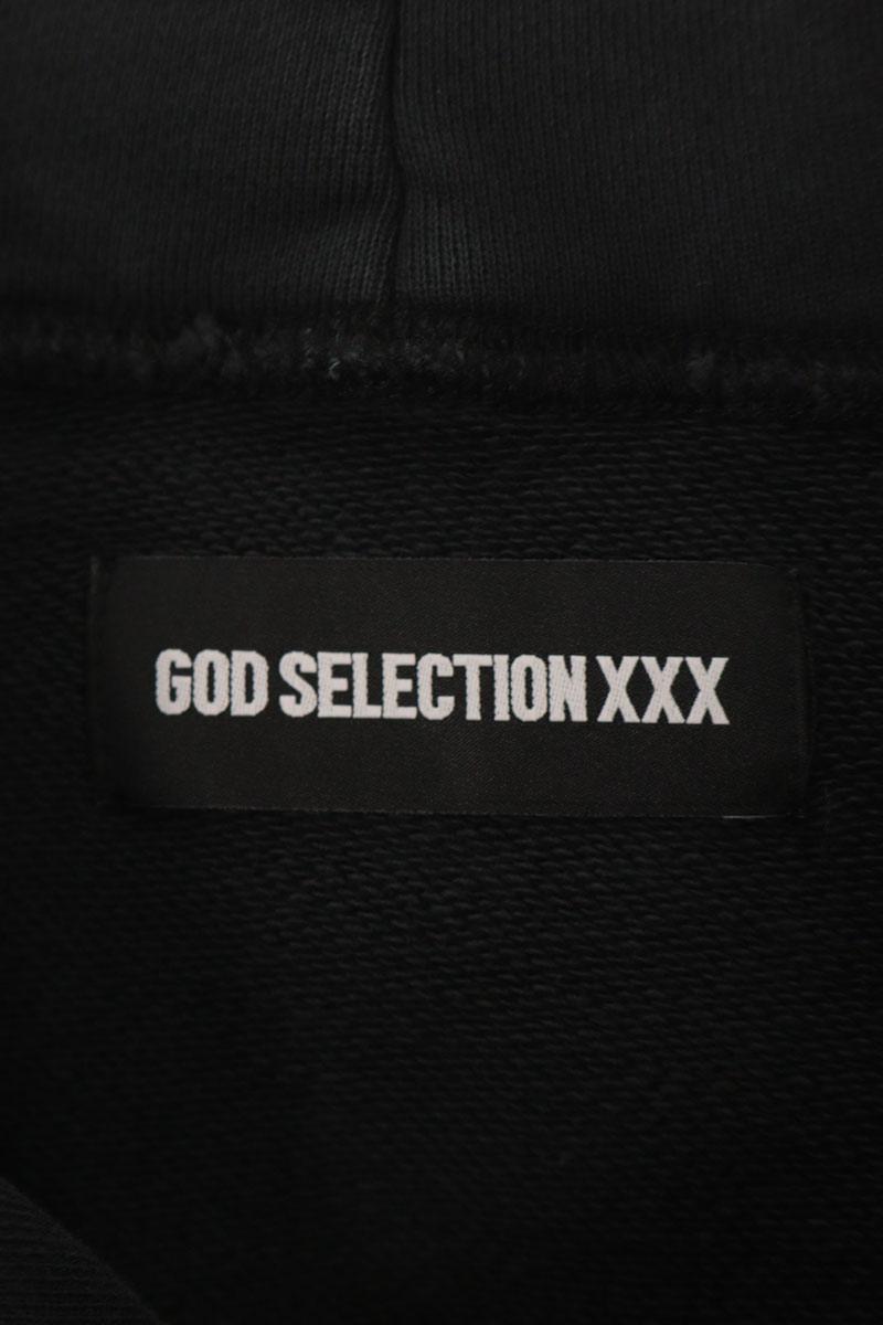 GOD SELECTION XXX 26SS Logo Print Hoodie Black Size XL