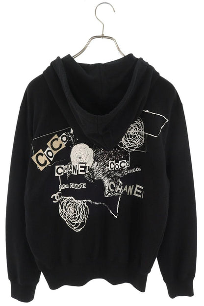 CHANEL Coco Mark Sequin Graffiti Zip Hoodie Multi Size M