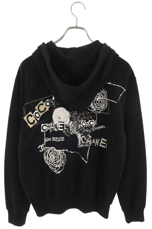 CHANEL Coco Mark Sequin Graffiti Zip Hoodie Multi Size M