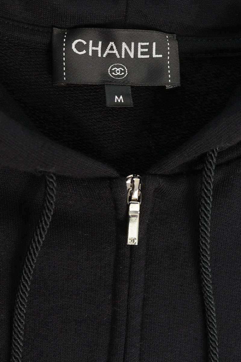 CHANEL Coco Mark Sequin Graffiti Zip Hoodie Multi Size M
