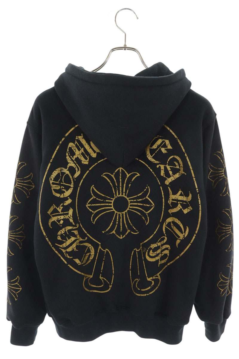 Chrome Hearts THRML HD ZIP Old Back Hoodie Black Size S