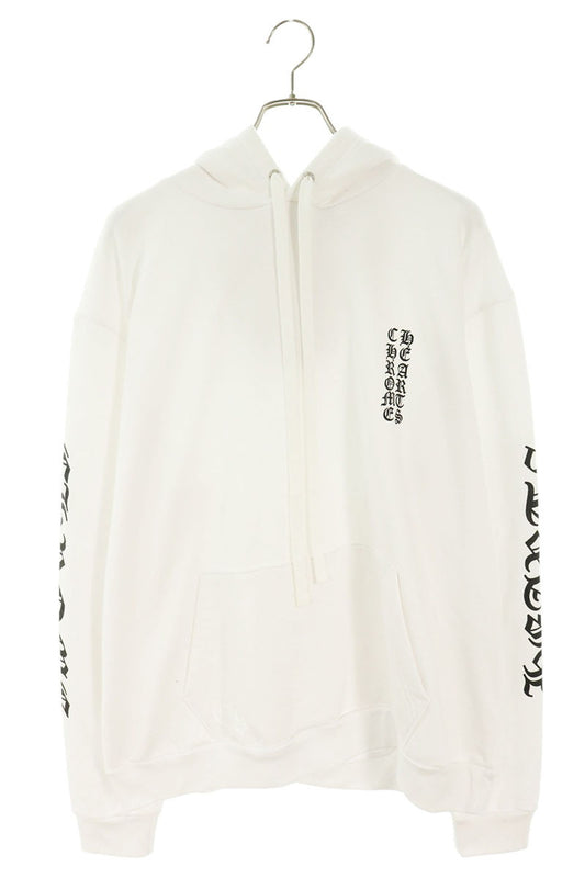 Chrome Hearts SWTSHRT PLVR Sleeve Logo Hoodie White Size L