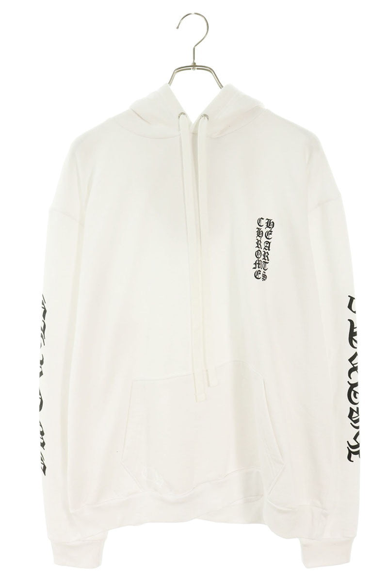 Chrome Hearts SWTSHRT PLVR Sleeve Logo Hoodie White Size L