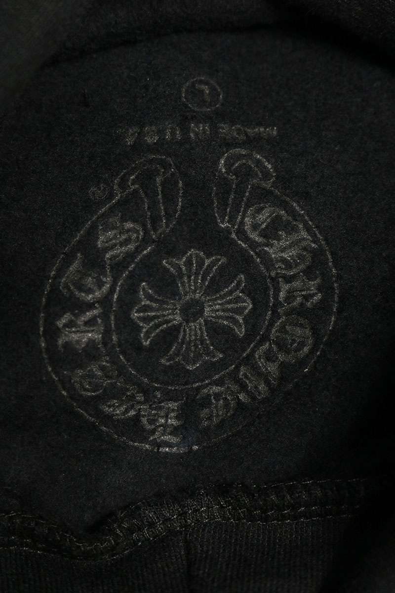 Chrome Hearts Sleeve Logo Pullover Hoodie Black Khaki Size L