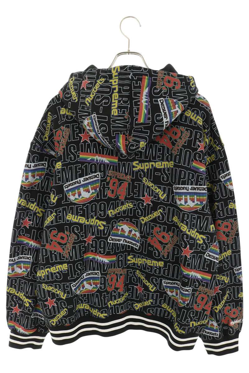 SUPREME x Mitchell & Ness NBA All-Over Hoodie Black Size L