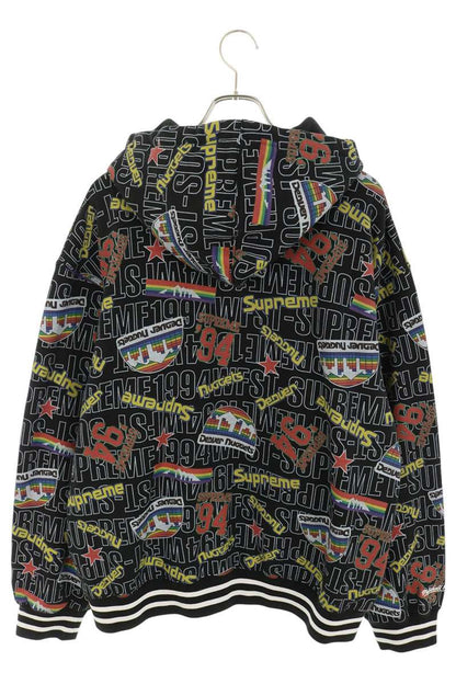 SUPREME x Mitchell & Ness NBA All-Over Hoodie Black Size L