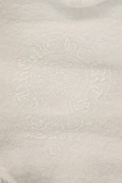 Chrome Hearts Back Horseshoe Print Zip Hoodie White Size L