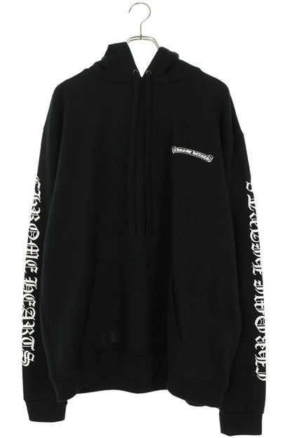 Chrome Hearts Back Label Logo Hoodie Black/White Size L