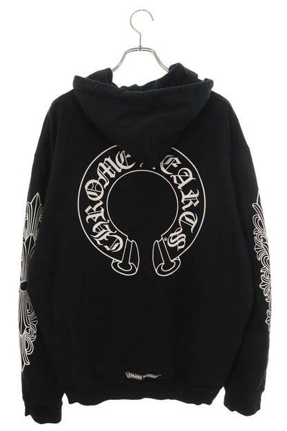 Chrome Hearts Floral Back Horseshoe Print Hoodie L Size L