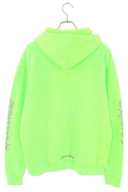 Chrome Hearts Sleeve Letter Print Hoodie Green Size M