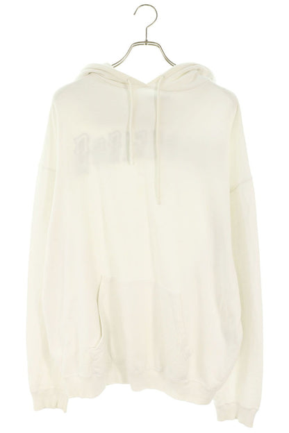 BALENCIAGA Back Tattoo Logo Embroidered Hoodie White Size XS