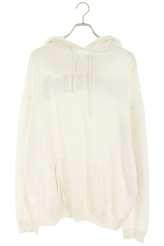 BALENCIAGA Back Tattoo Logo Embroidered Hoodie White Size XS