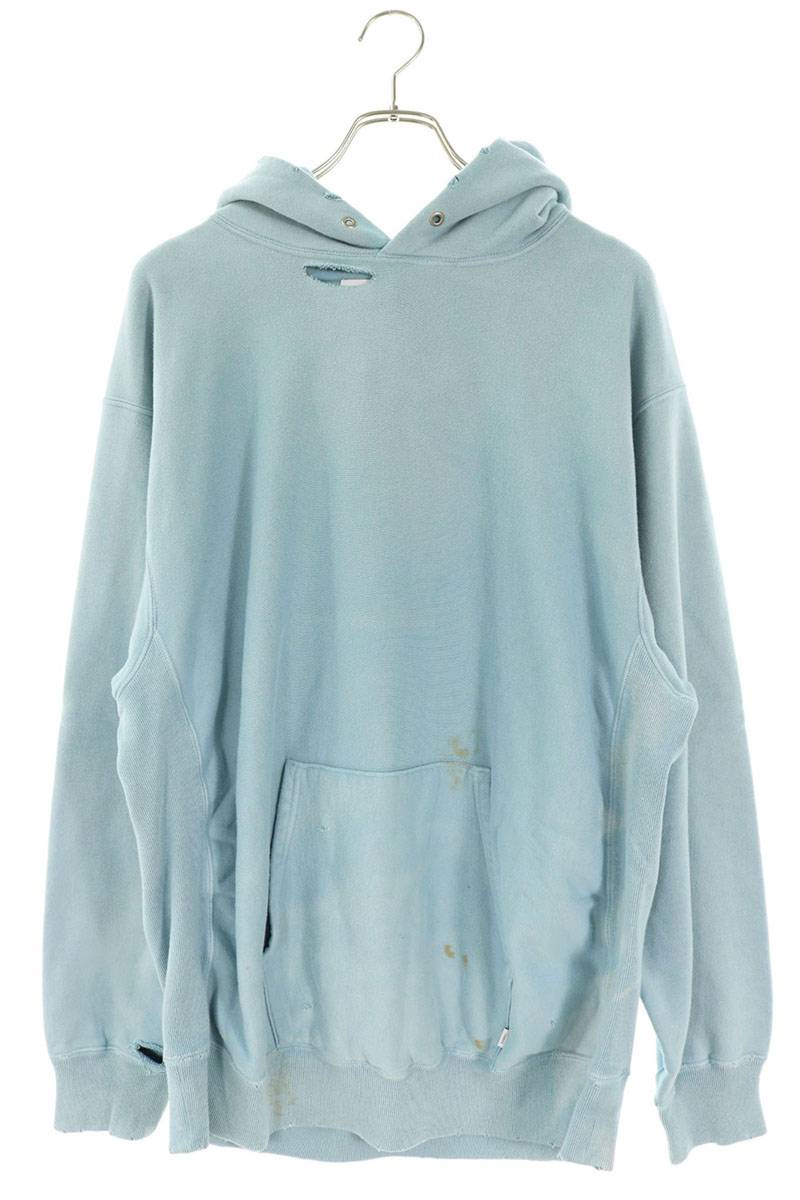 SUGARHILL Aging Damage Pullover Hoodie Light Blue Size 3