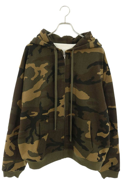 Chrome Hearts Floral Cross Horseshoe Leather Hoodie L Size L