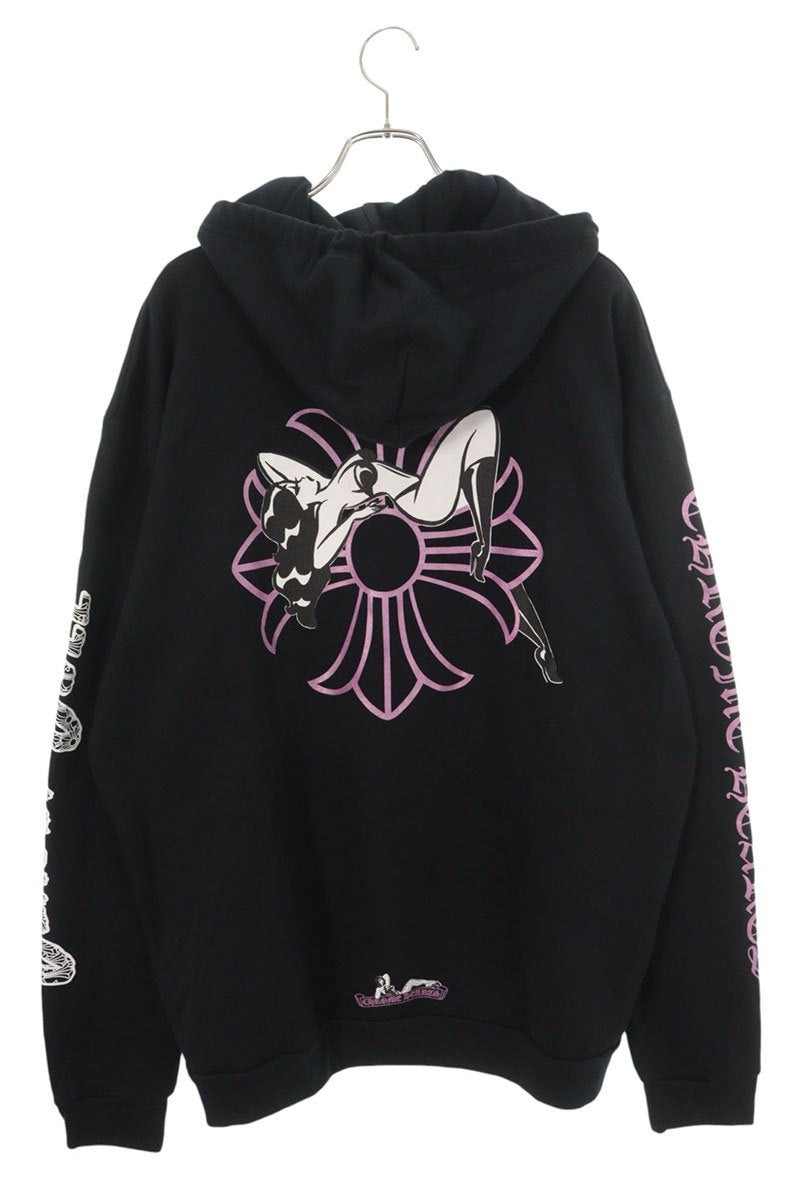 Chrome Hearts Deadly Doll Back Print Black XL Hoodie Size XL