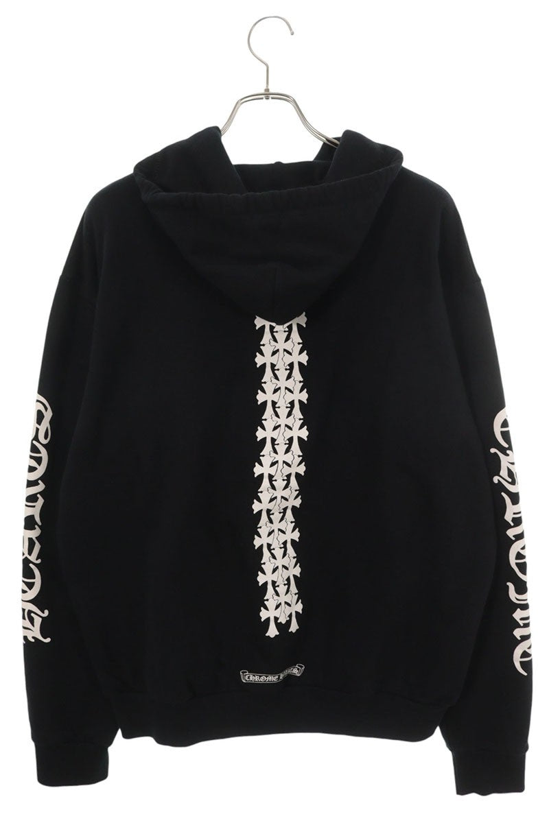 Chrome Hearts Back Fire Cross Print Pullover Black L Size L