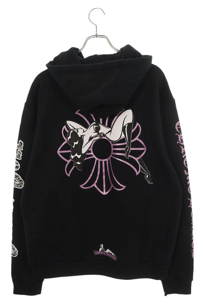 Chrome Hearts DEADLY DOLL Black Pink Cotton Multi Size M