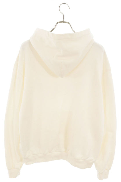 LOUISVUITTON Embossed Logo Hoodie White Cotton Size L