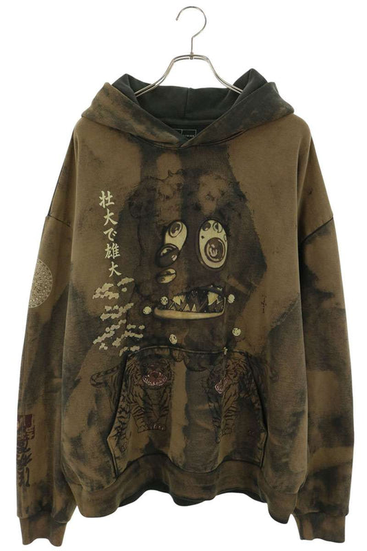 MURAKAMITAKASHI Travis Scott Hollow Hoodie Brown Size XXL