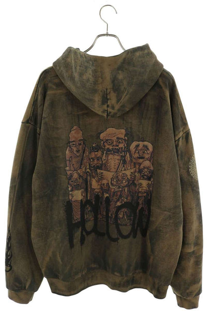 MURAKAMITAKASHI Travis Scott Hollow Hoodie Brown Size XXL