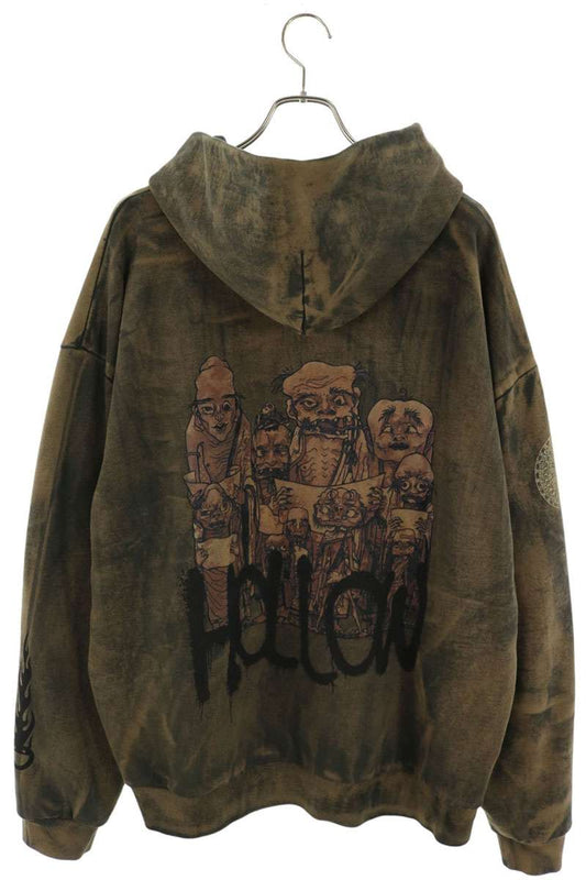 MURAKAMITAKASHI Travis Scott Hollow Hoodie Brown Size XXL