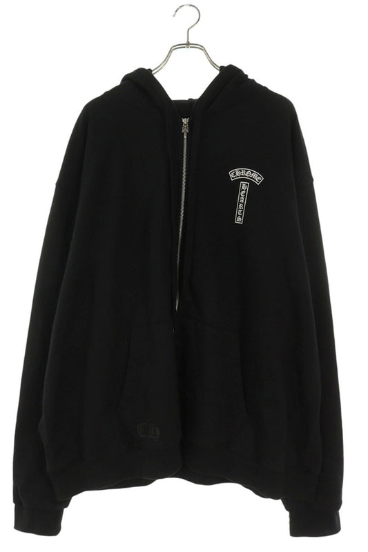 Chrome Hearts THRML HD ZIP Hoodie Black/Silver Size XXL