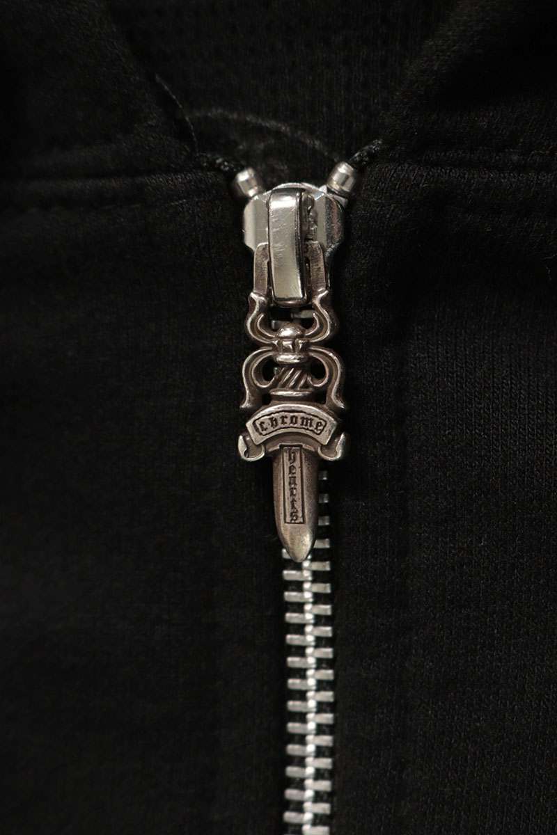 Chrome Hearts THRML HD ZIP Hoodie Black/Silver Size XXL