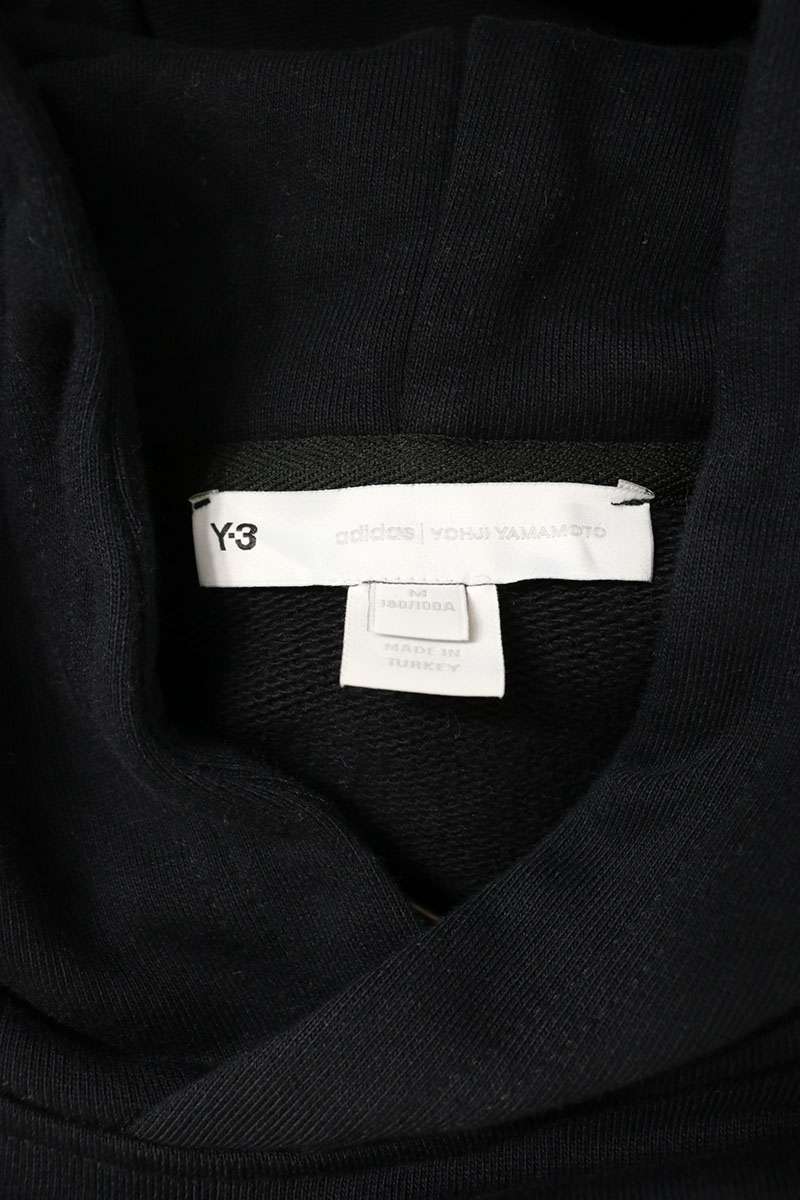 Y-3 Square Logo Pullover Hoodie Black Size M
