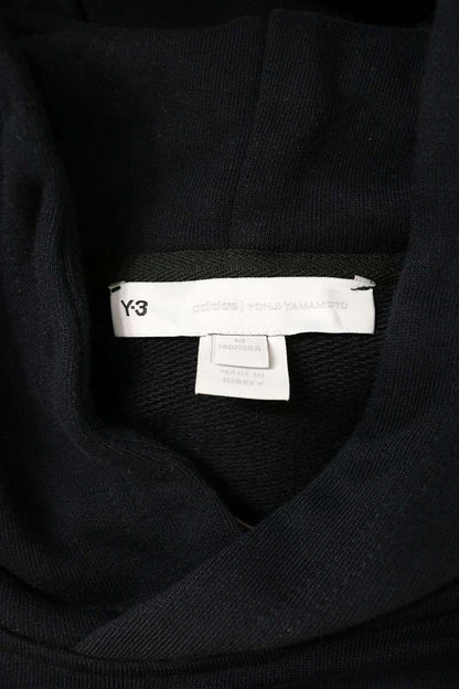 Y-3 Square Logo Pullover Hoodie Black Size M