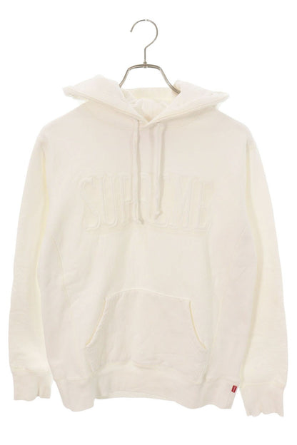 SUPREME 16AW Embroidered Outline Logo Hoodie White Size S