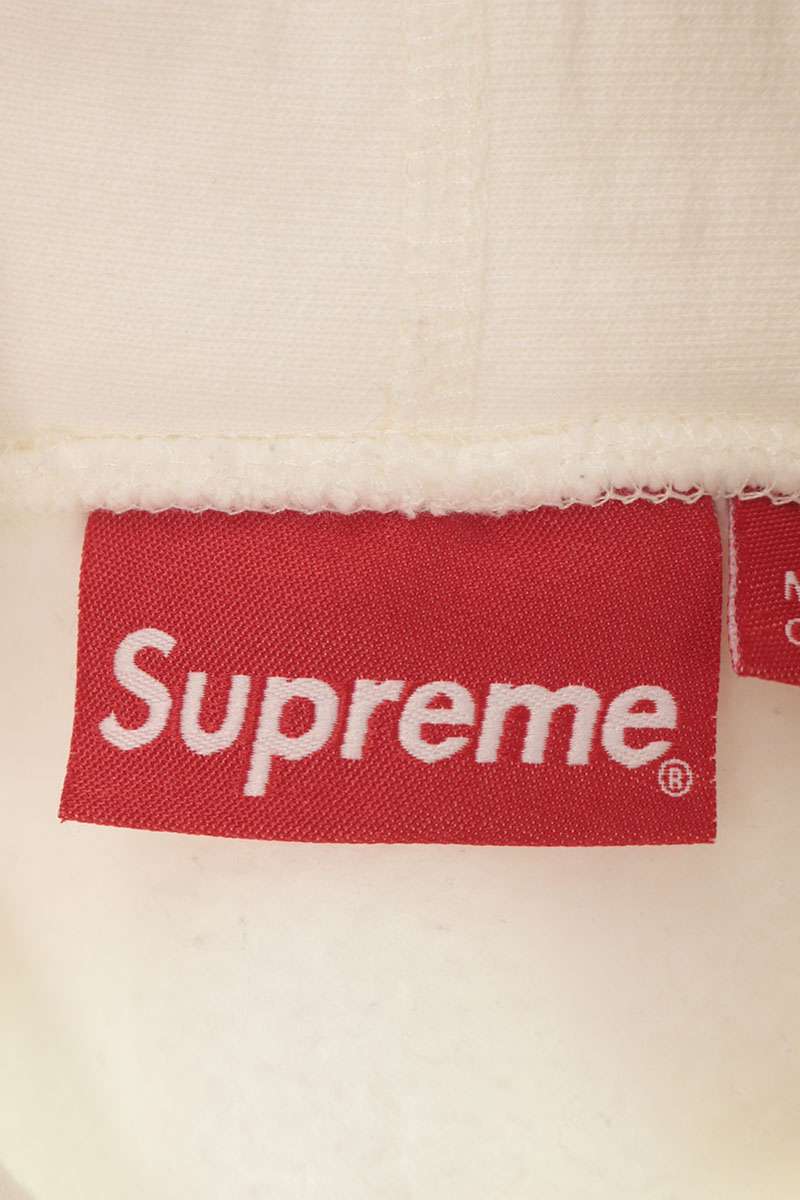 SUPREME 16AW Embroidered Outline Logo Hoodie White Size S