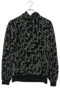 CELINE All-Over Logo Pullover Hoodie Black Size M