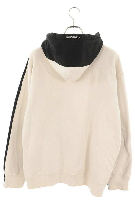SUPREME 21AW S Logo Split Pullover Hoodie Black Size L