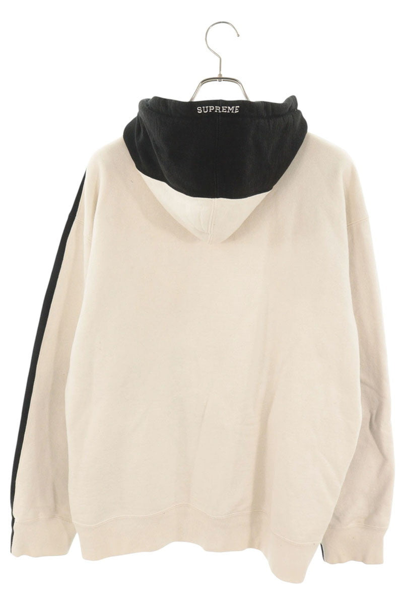 SUPREME 21AW S Logo Split Pullover Hoodie Black Size L