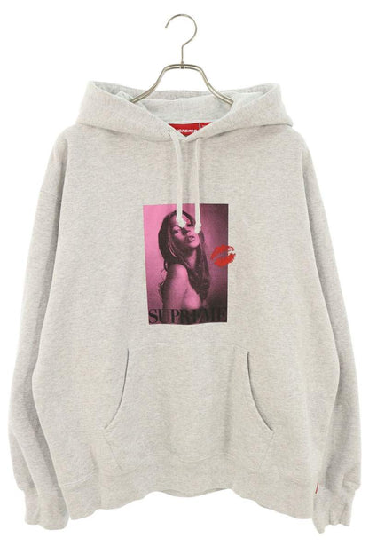 SUPREME 24AW Kate Moss Print Pullover Hoodie Gray Size L