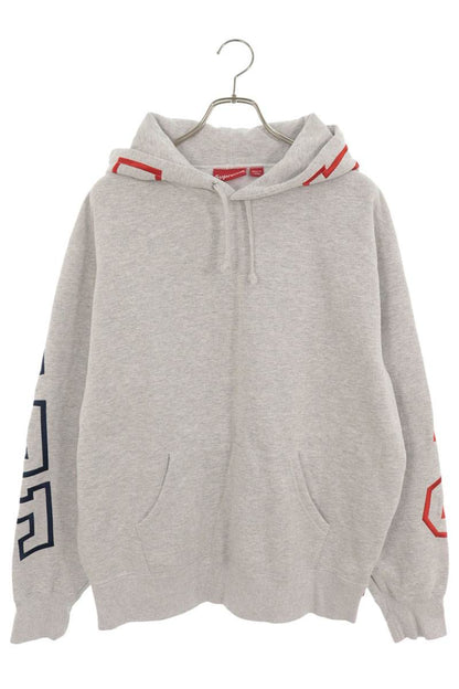SUPREME 22AW State Hooded Pullover Hoodie Gray Size M