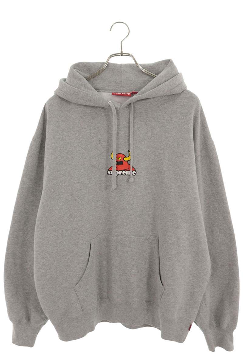 SUPREME 24SS Toy Machine Logo Pullover Hoodie Gray Size L