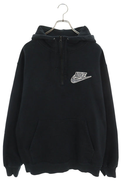 SUPREME 21SS Nike Half Zip Hooded Sweatshirt Black Size L